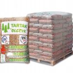 PELLET OLCZYK DRZEWNY PALETA 65 WORKÓW CERTYFIKOWANY OPAŁ 975KG