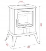 PIEC ŻELIWNY KOZA KOMINEK NA DREWNO RALF III BARDZO SOLIDNY NOWOCZESNY - obrazek 4