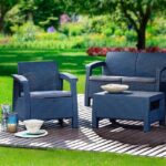 Meble ogrodowe zestaw Corfu grafitowe Keter - obrazek 5