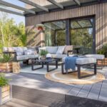 Meble ogrodowe zestaw Odyssea szare Naterial