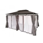 Pawilon Ogrodowy 4iQ Group Altana Z Moskitierą 3x4m Szary