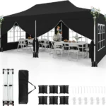 Pawilon składany 3 x 6 m, z 6 zdejmowanymi ściankami bocznymi, odporny na działanie wody, stabilny, odporny na warunki zimowe,namiot imprezowy z
