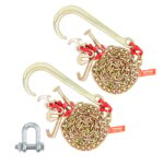 2 sztuki 8mmx1,8m Łańcuch holowniczy G80 J/T/R Łańcuch hakowy Łańcuch transportowy 2448kg VEVOR