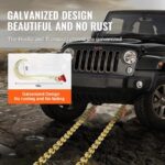 2 sztuki 8mmx1,8m Łańcuch holowniczy G80 J/T/R Łańcuch hakowy Łańcuch transportowy 2448kg VEVOR - obrazek 4