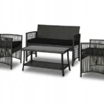 Zestaw kawowy Kama sofa 2 fotele stolik kawowy Zestaw Ogrodowy Corciano Meble ogrodowe