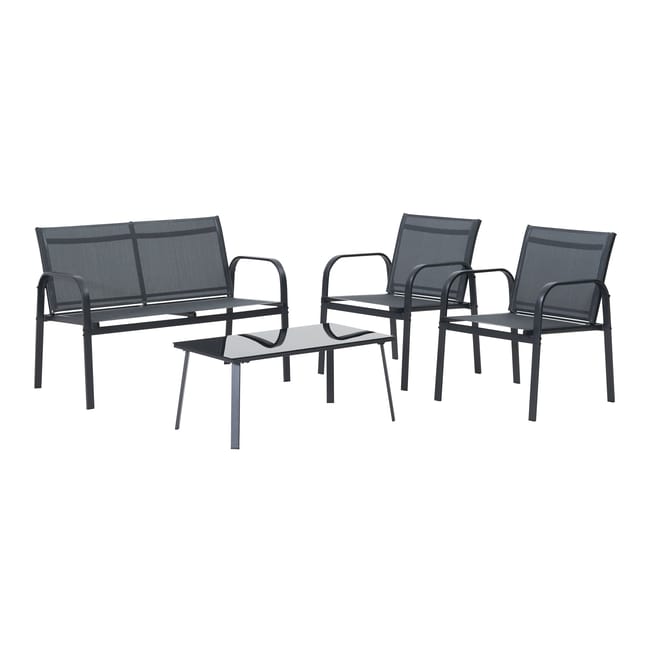 media (4) Meble ogrodowe zestaw wypoczynkowy Beo antracytowe - obrazek 1