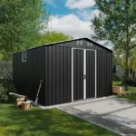 Domek metalowy NORDVIC Thor 283x313 cm, uchylne drzwi, Cold Grey - obrazek 2