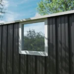 Domek metalowy NORDVIC Thor 283x313 cm, uchylne drzwi, Cold Grey - obrazek 7