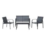 Meble ogrodowe zestaw wypoczynkowy Beo antracytowe - obrazek 4