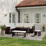 Meble ogrodowe zestaw Ontario brązowo-beżowe - obrazek 3