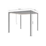 Pergola NORDVIC Skyline LED 3x3 m Antracyt, 100% Aluminiowa - obrazek 2