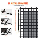 Siatka ładunkowa do ciężarówki, siatka bagażowa, siatka transportowa 3020x2670mm VEVOR - obrazek 3